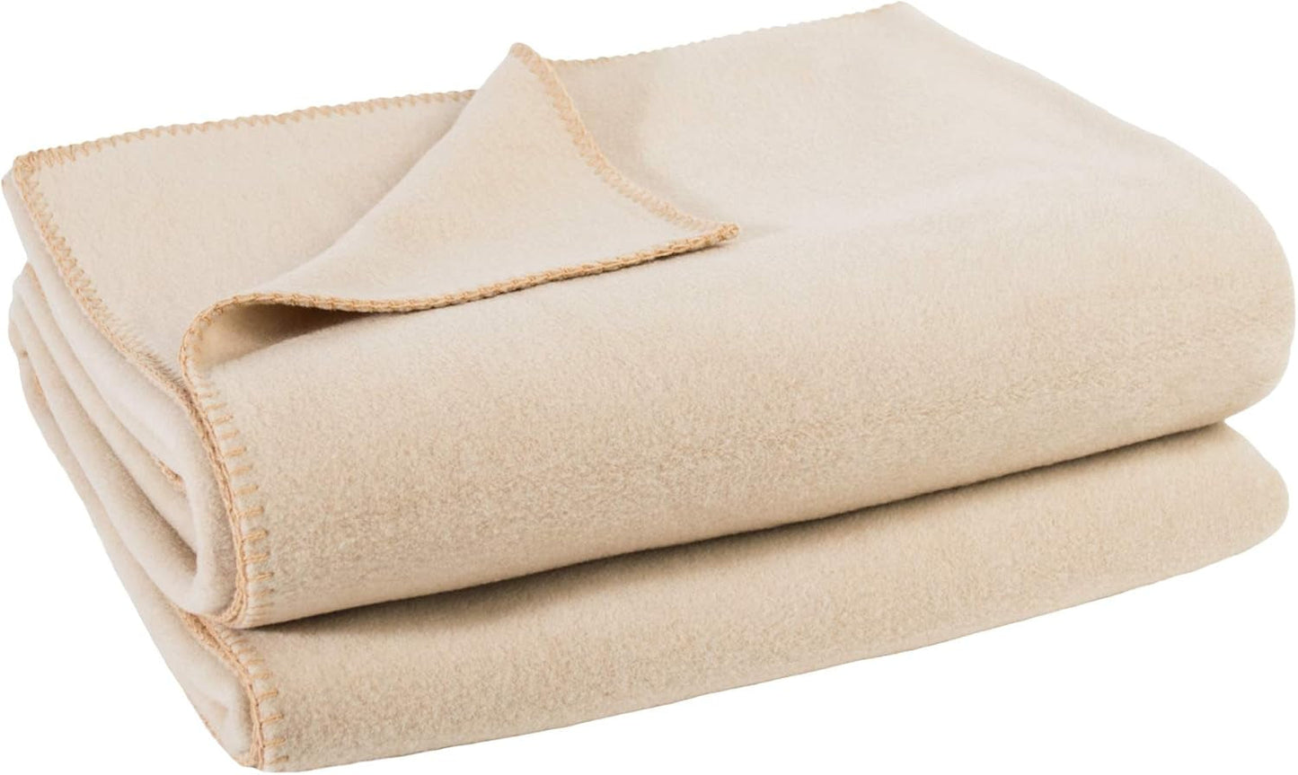 Coperta Zoeppritz colore: Rosso, Realizzata in 65% poliestere, 35% viscosa, Dimensioni: 160X200 Cm, 103291-235-160X200 Zoeppritz Letti e Piumini Dal 1828 020 Crema 220X240 Cm