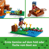 LEGO Minecraft La casa della rana, casa giocattolo con personaggi tra cui zombie, melma e uomo che sta annegando, più accessori come barca giocattolo e banco da lavoro, regalo per ragazzi e ragazze a partire da 8 anni 21256 Set da costruzione Besuche den LEGO-Store