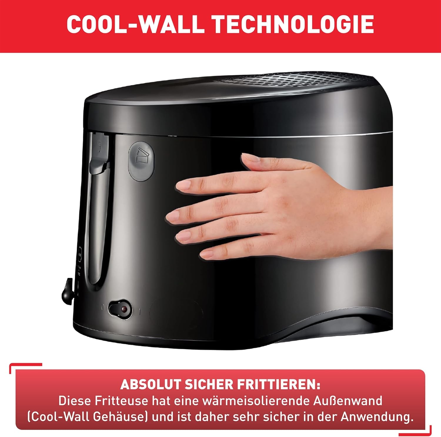 Friggitrice Tefal Maxi Fry, Tecnologia Cool Wall, 1,2 Kg, termostato regolabile Elettrodomestici Naty Shop