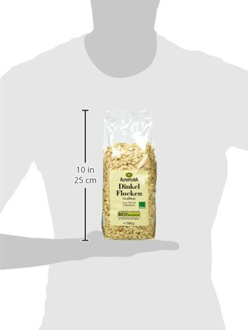 Bio Dinkelflocken Großblatt, 500G Cereali Naty Shop