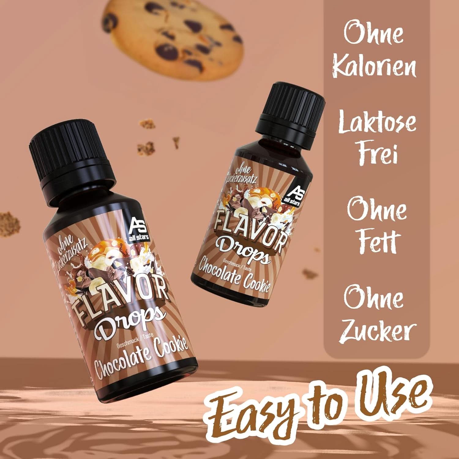 ALL STARS Gocce Aromatizzate, Gocce Aromatizzate senza zuccheri aggiunti e senza calorie - Dolcezza e sapore per alimenti, 30 ml Dolcificanti Naty Shop