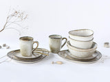 CreaTable, 23769, Serie CLOUDY, Sabbia, Set di stoviglie da 10 pezzi, Servizio combinato in porcellana, Lavabile in lavastoviglie e adatto al microonde, Produzione di qualità