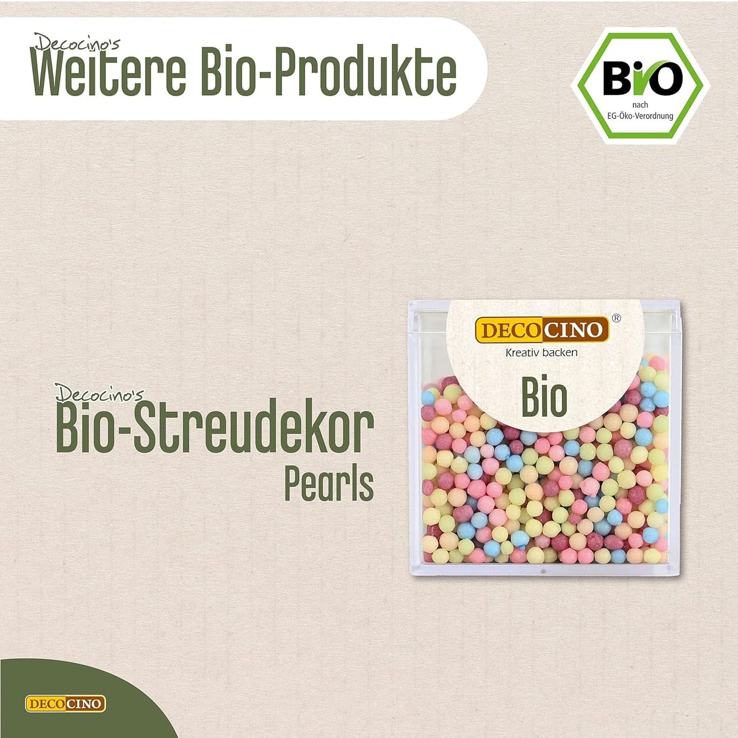 DECOCINO Granelli di zucchero vegani destrosio biologico, 60 grammi Granelli di zucchero Naty Shop
