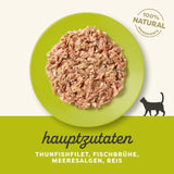 Applaws 100% naturale Premium-Nassfutter für Katzen, Thunfischfilet mit Algen in Brühe - Confezione con 24 x 156g Dosen