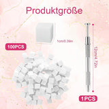 100 Stk Nail Art Schwamm con metallo, decorazioni per unghie, Baby Boomer, opera di rendering con blocchi di greifer, manicure gradiente Nail Art Schwamm, per set di pin, Nägel, decorazioni per unghie design