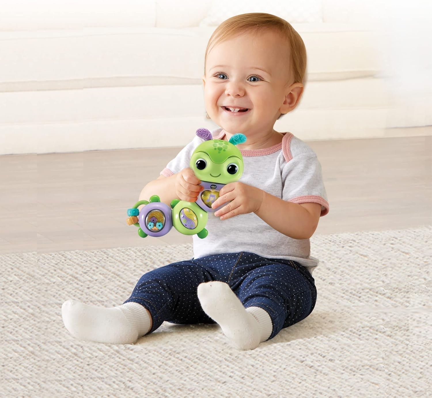 VTech Bruco Divertente che Gira - Campanello interattivo che parla e canta e giocattolo per abilità motorie - Per 6-24 mesi Giocattoli per bambini Naty Shop