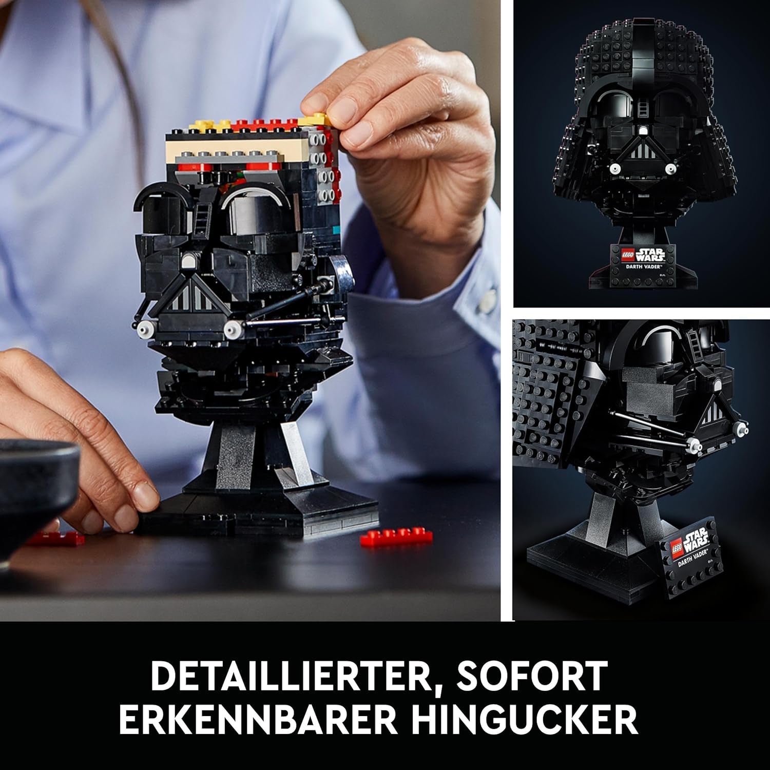 Set da costruzione per casco LEGO Star Wars Darth Vader per adulti, idea regalo per uomo, donna, lui o lei, modello da collezione da costruire ed esporre 75304 Set da costruzione Besuche den LEGO-Store