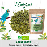 ORIGEENS BIO YERBA MATE TEA 200G - L'originale I Bio Yerba Mate non tostato, foglie, senza gambi, polvere e briciole I Bevanda energizzante e disintossicante