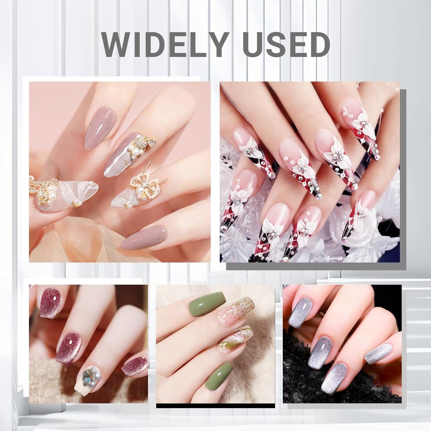 Sularpek 8 Stück Nagel Pinsel Set, Pinsel per Gelnägel, Nageldesign Pinsel, Nail Art Dotting Tools, Nailart Pinsel per Gel Acryl Nägel Nailart