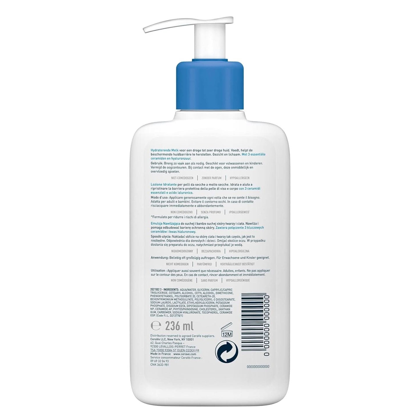 Lozione corpo Cerave con pompetta dosatrice, indicata per dermatite atopica e pelle secca o molto secca, 236 ml Cosmetici e Beauty Naty Shop