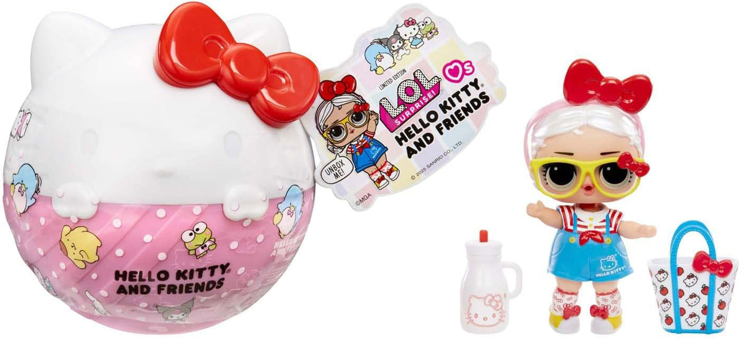 LOL Sorpresa! Love Hello Kitty and Friends - 1 bambola con 7 sorprese, selezione casuale, 8 oggetti da collezione, per bambini dai 4 anni in su, Rosa