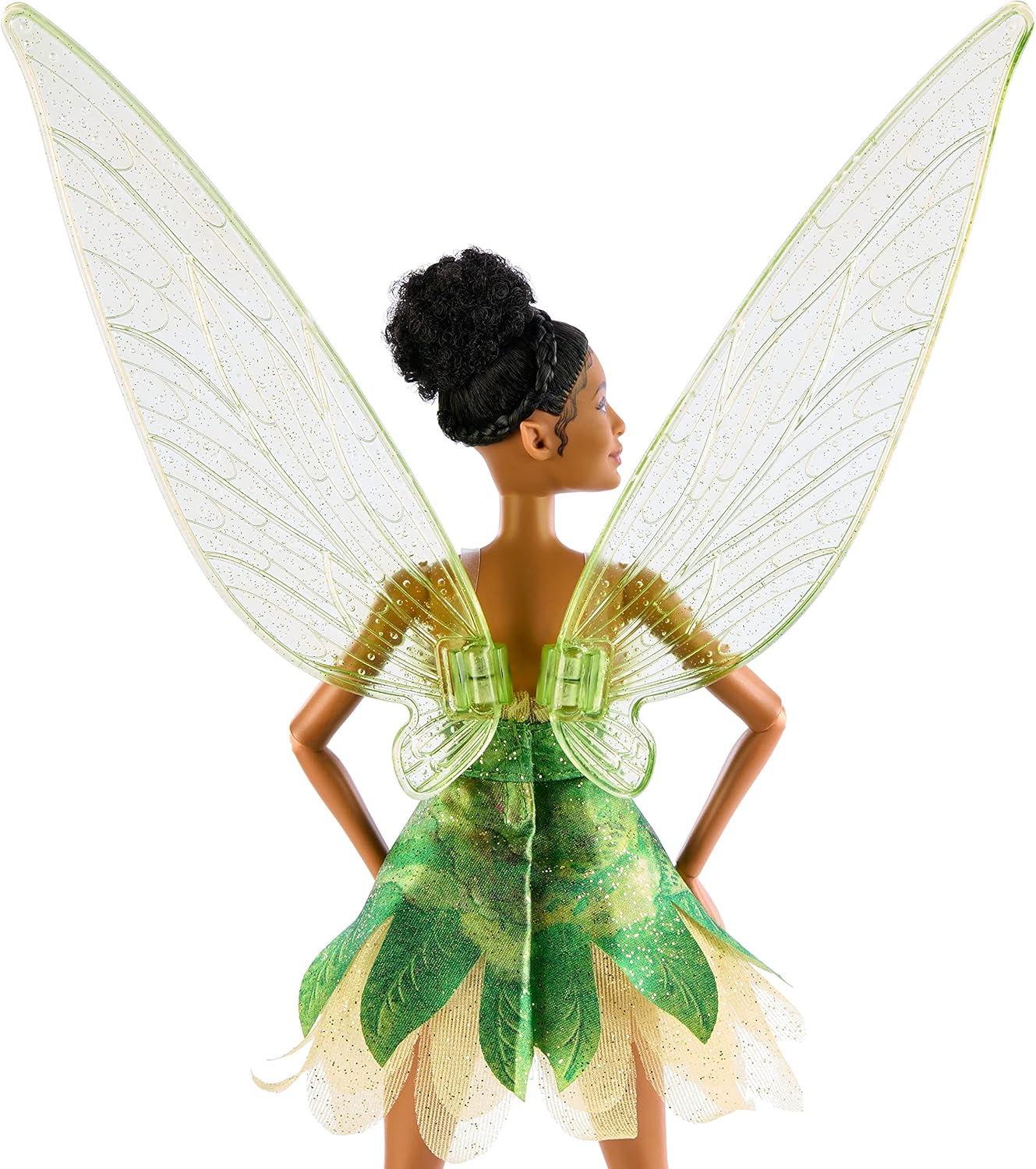 Disney Peter Pan e Wendy Trilli bambola con ali mobili e vestito verde, regalo ispirato al film per i bambini per ricostruire scene o avventure HNY37