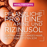 L'Oréal Paris Elvital Maschera per capelli anti-doppie punte per capelli lunghi e danneggiati, Trattamento intensivo con risciacquo, Con vitamine vegetali e olio di ricino, Maschera super rinforzante Dream Length, 1 maschera per capelli Naty Shop da 300 ml