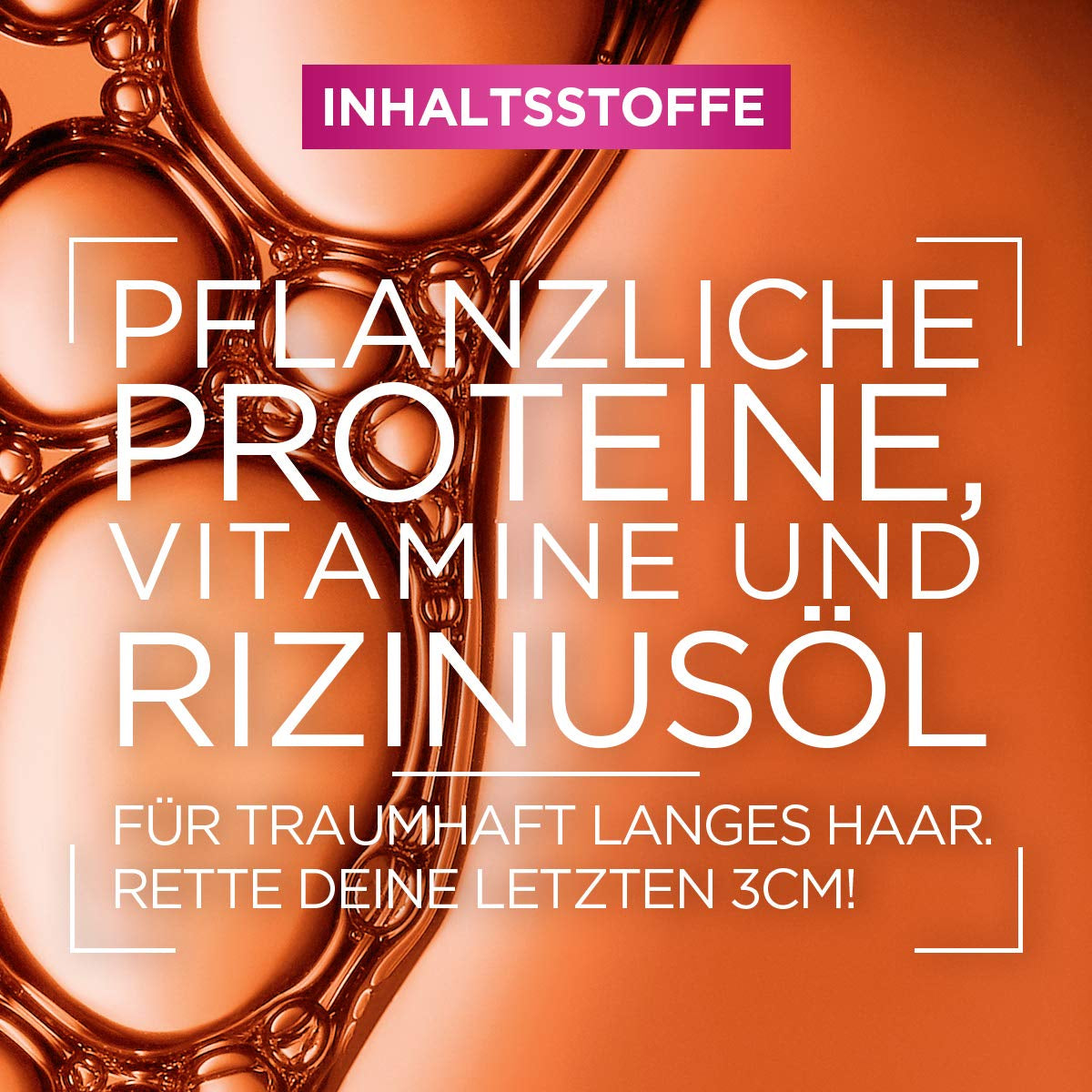 L'Oréal Paris Elvital Maschera per capelli anti-doppie punte per capelli lunghi e danneggiati, Trattamento intensivo con risciacquo, Con vitamine vegetali e olio di ricino, Maschera super rinforzante Dream Length, 1 maschera per capelli Naty Shop da 300 ml