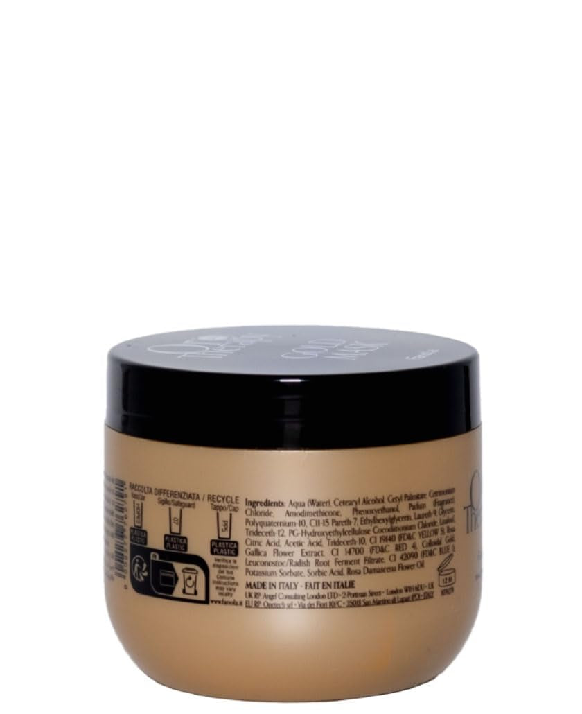 Fanola Orotherapy Gold Mask per tutti i tipi di capelli, maschera per capelli Naty Shop da 300 ml