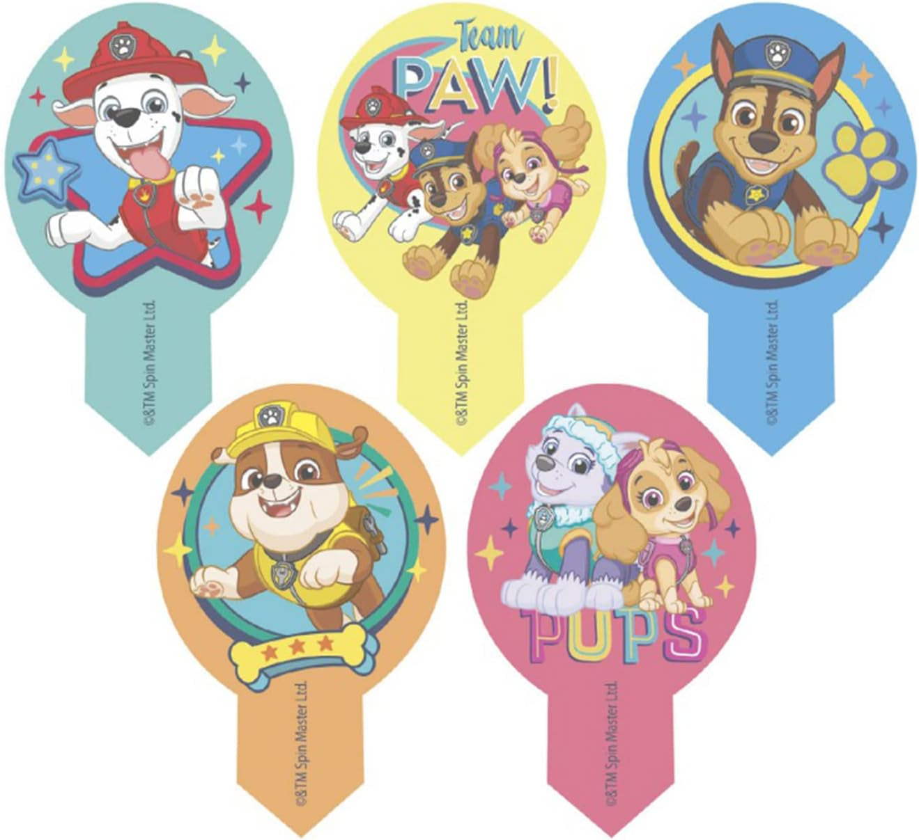 Dekora, Decorazioni Commestibili Per Torte Dekorapin Paw Patrol, 20 Wafer Di Carta Commestibili - 6,5 X 4 Cm Naty Shop