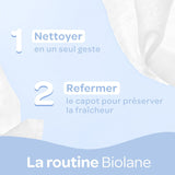 BIOLANE - Salviette umidificate per neonati con acqua - 225 salviette - 3 x 75 pezzi - Pulizia delicata ed efficace - Dalla nascita - Qualità francese