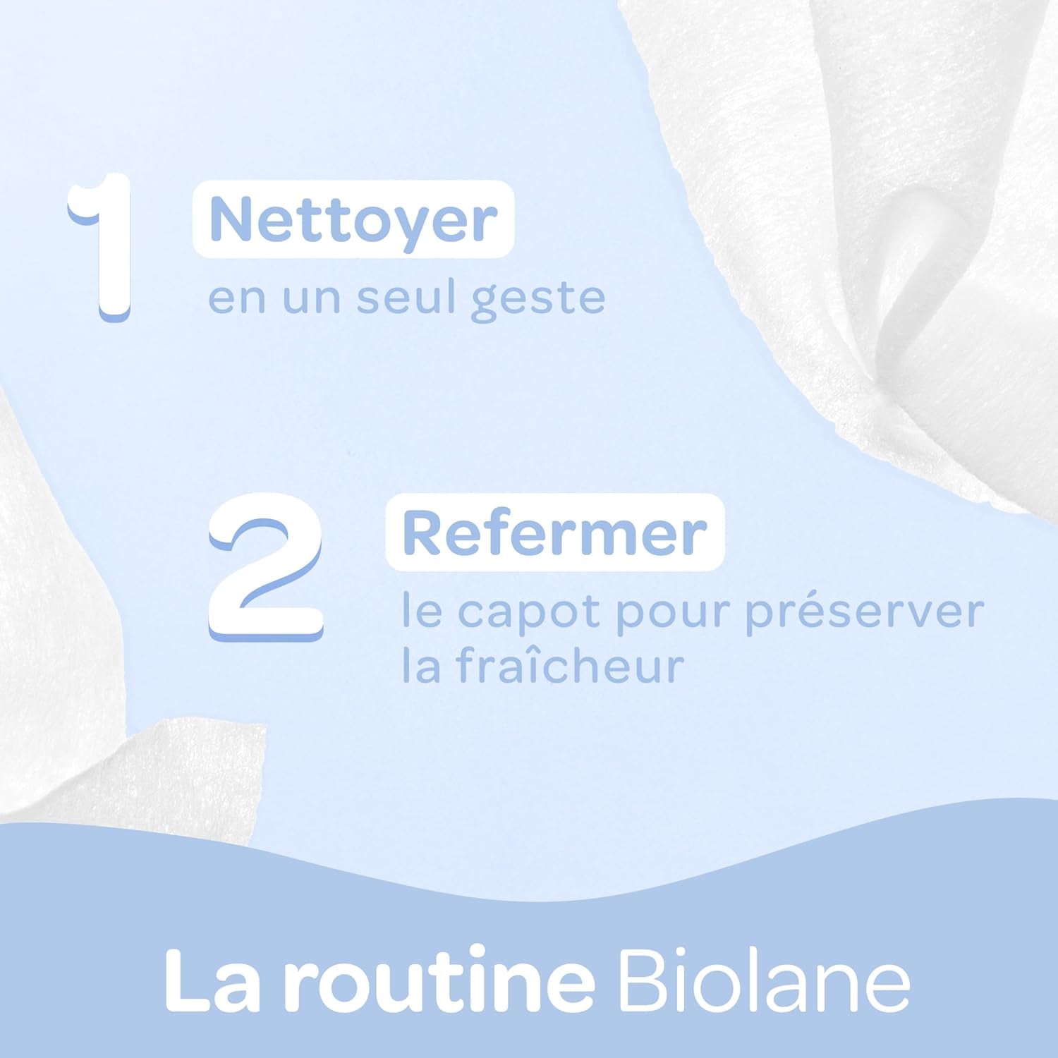 BIOLANE - Salviette umidificate per neonati con acqua - 225 salviette - 3 x 75 pezzi - Pulizia delicata ed efficace - Dalla nascita - Qualità francese