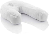 Cuscino ergonomico a forma di U Innovagoods per chi dorme sul fianco, ideale per la gravidanza, favorisce la respirazione calma, riduce il russare, cotone e poliestere, bianco, 39 x 57 x 14 cm Cuscini ortopedici cervicali Naty Shop Default Title