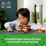 LEGO Minecraft La casa della rana, casa giocattolo con personaggi tra cui zombie, melma e uomo che sta annegando, più accessori come barca giocattolo e banco da lavoro, regalo per ragazzi e ragazze a partire da 8 anni 21256 Set da costruzione Besuche den LEGO-Store