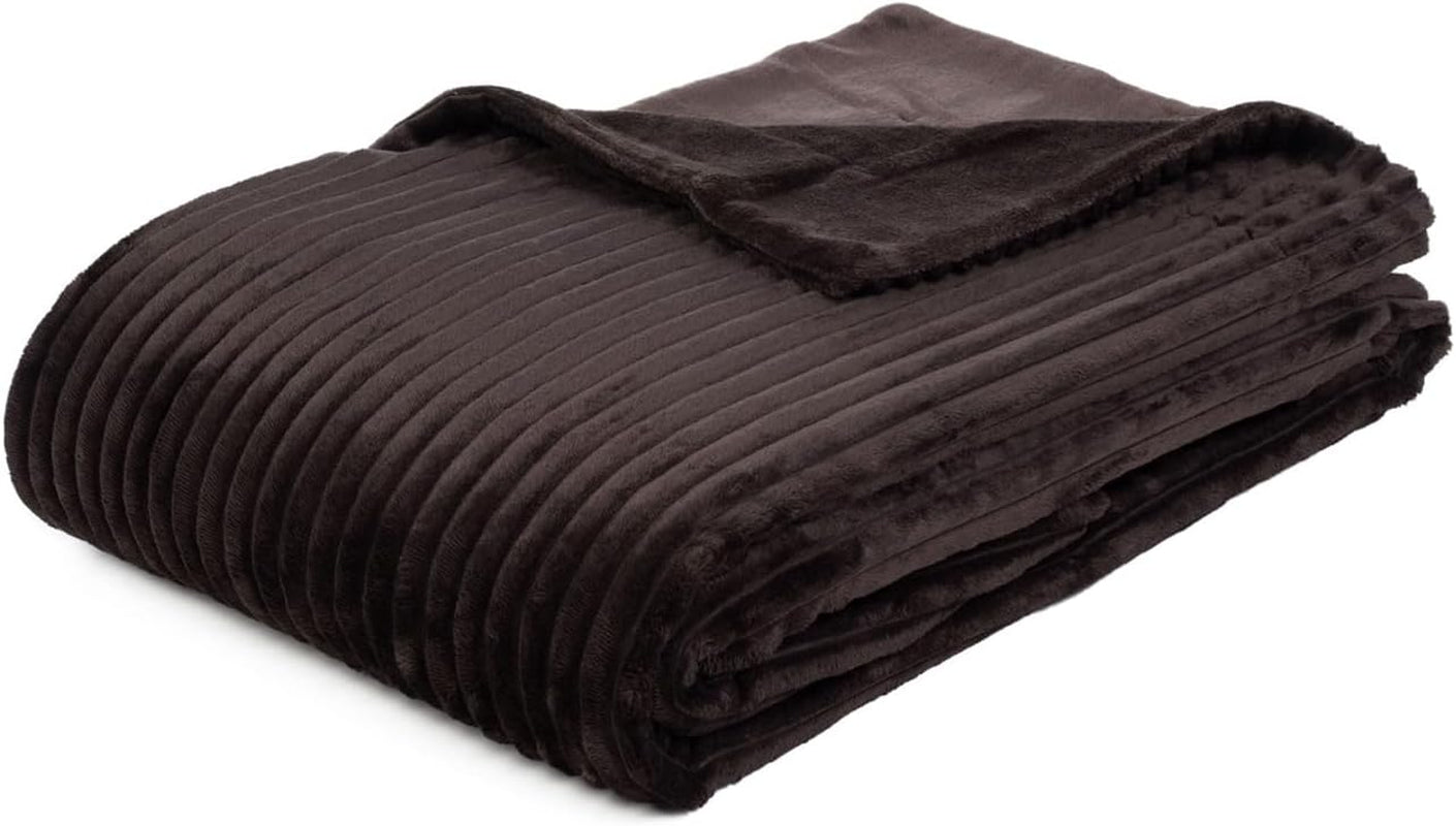 Gözze - Coperta comoda e morbida con effetto velluto a coste, 1620 g/pezzo, 150 X 200 cm - cannella Letti e coperte Besuche den Gözze-Store Marrone scuro