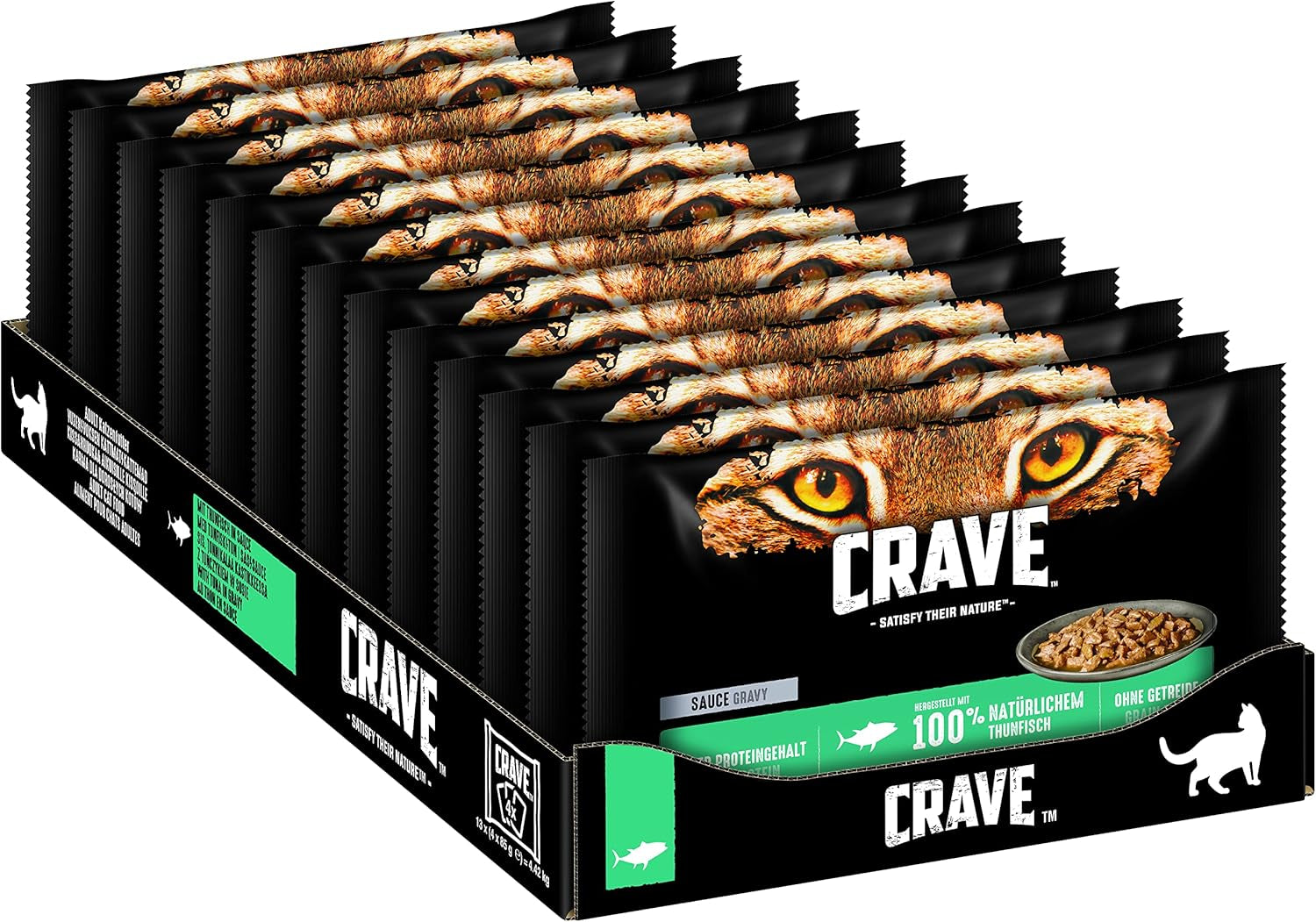 CRAVE Katze Portionsbeutel Salsa Multipack con Tonno 13 x 4x85g