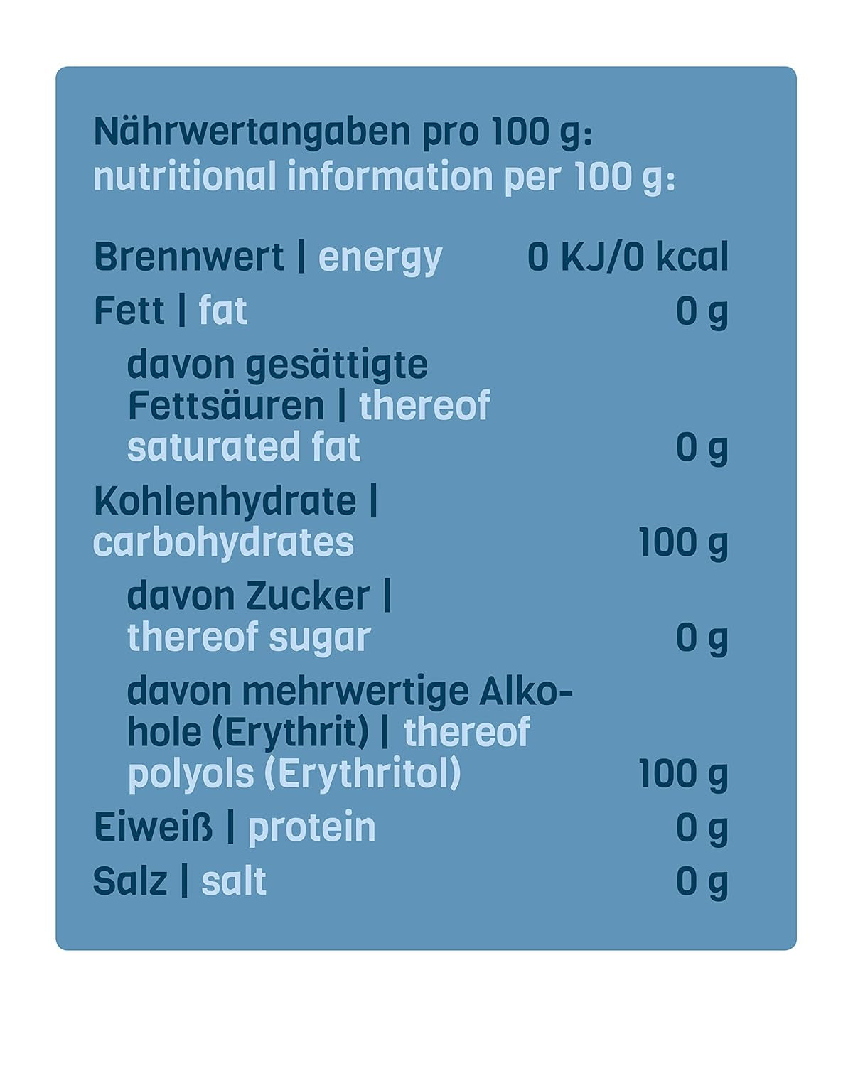 Nosugarsugar Erythrit Puder Streudose - Puderzuckerersatz Kalorienfrei, 19Er Pack (19 X 250 G) Dolcificanti Naty Shop