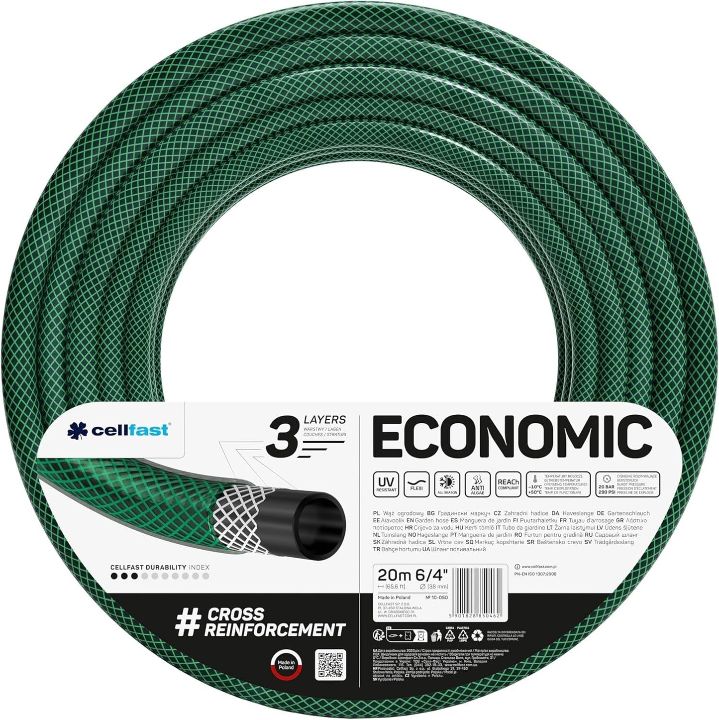 Tubo da giardino Cellfast ECONOMICO 20m, 5/8", 10-010