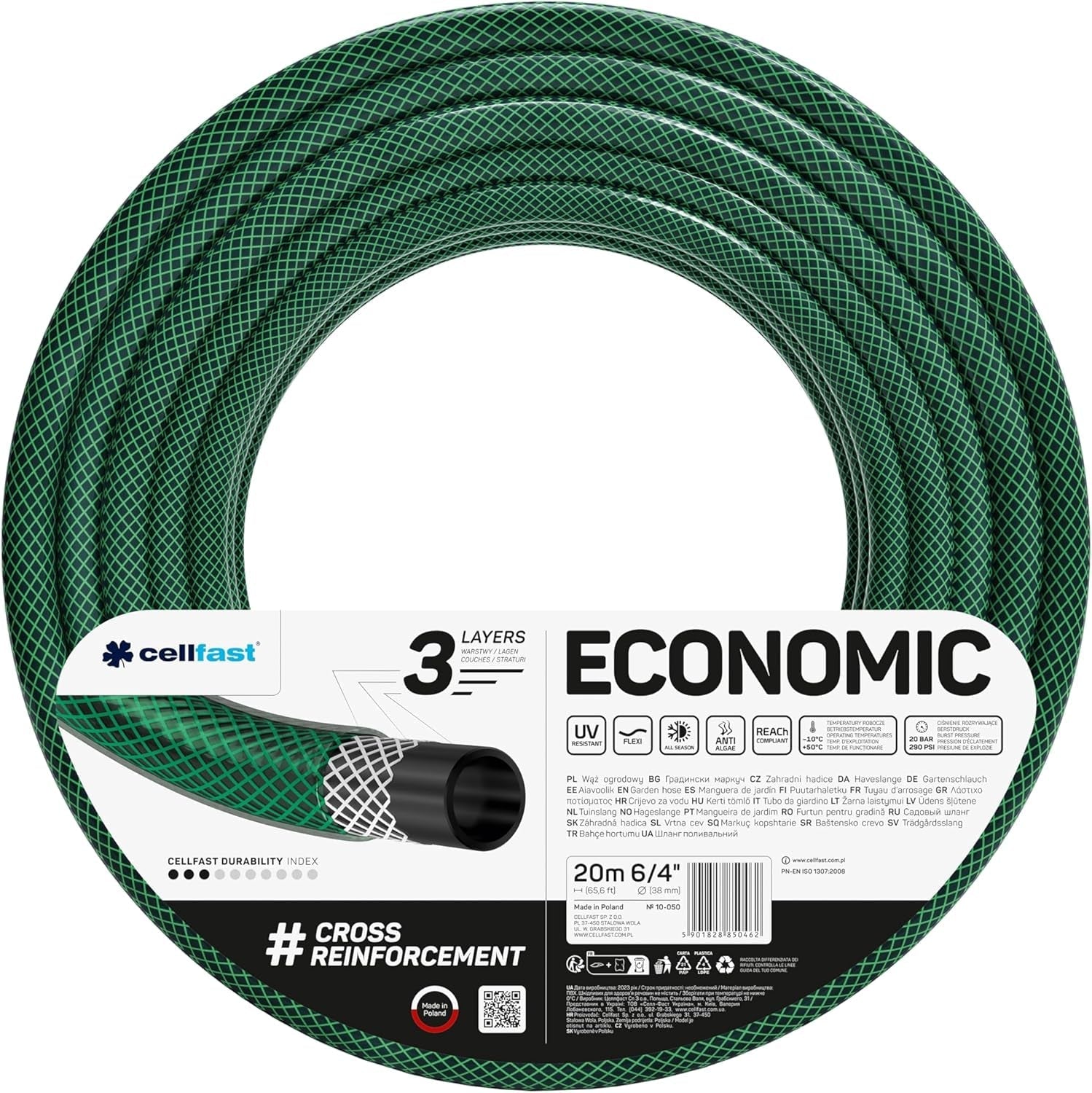 Tubo da giardino Cellfast ECONOMICO 20m, 5/8", 10-010