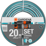 Set Pompa da Giardino Gardena 4100 Silent: Pompa per irrigazione Molto Silenziosa e Innovativa con Attacco di Aspirazione da 3,5 m e Tubo Classico da 20 m, Portata 4100 L/h, Motore da 550 W, Impermeabile, Economica (9051-20)