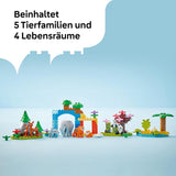 LEGO DUPLO Town Wild Animal Families Set 3 in 1, Giocattolo educativo per bambini con tartarughe, tigri, elefanti, cervi, panda, Set per bambini in età prescolare a partire da 2 anni, Giocattolo da costruzione con personaggi di animali 10446 Set da costruzione Beuche den LEGO-Store