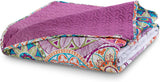 Decoking 12222 Copriletto 200X220 Cm Rosa Viola Bianco Colorato Antracite Copriletto Due Lati Colorato Rosa Bianco Viola Trapuntatura Bibi Letti e Coperte Besuche den DecoKing-Store