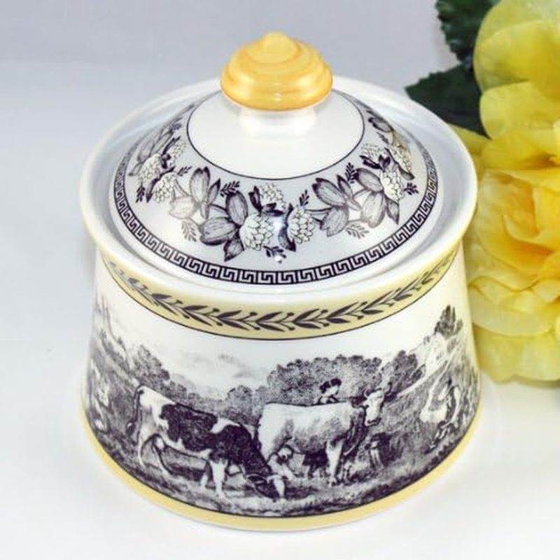 Villeroy & Boch – Audun Ferme Zuckerdose 300 Ml Bianco/Bunt, Spülmaschinenfest, Mikrowellensicher, Dose, Frischhaltedose, Vorratsdose, Box, Süßigkeiten Austellungen, Pralinenbox, Premium Porzellan