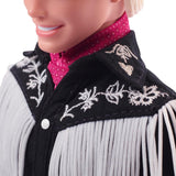Ken BARBIE il FILM - Bambola da collezione in abito western, camicia vintage, cappello da cowboy, stivali bianchi del film per bambini dai 3 anni in su, bambole HRF30 Naty Shop