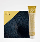Colore dorato 1.10 Blu nero 100 ml Tintura per capelli Naty Shop 1.10 Nero, blu 100 G (1 confezione)