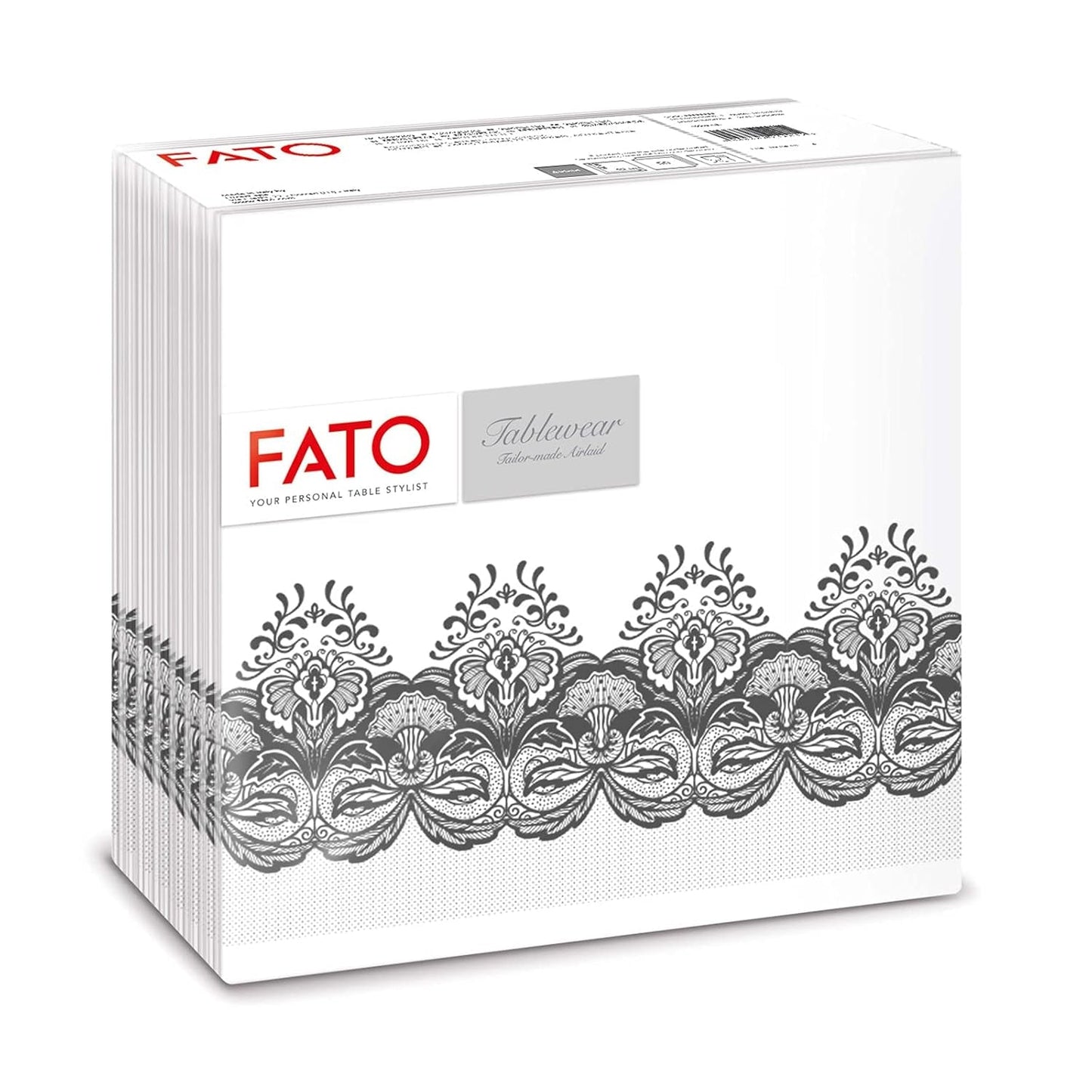 Fato - Tovaglioli carta dry, airlaid, effetto tessuto, confezione da 50 tovaglioli, 40X40 piegati in 4 formati, Decoro Tropicana