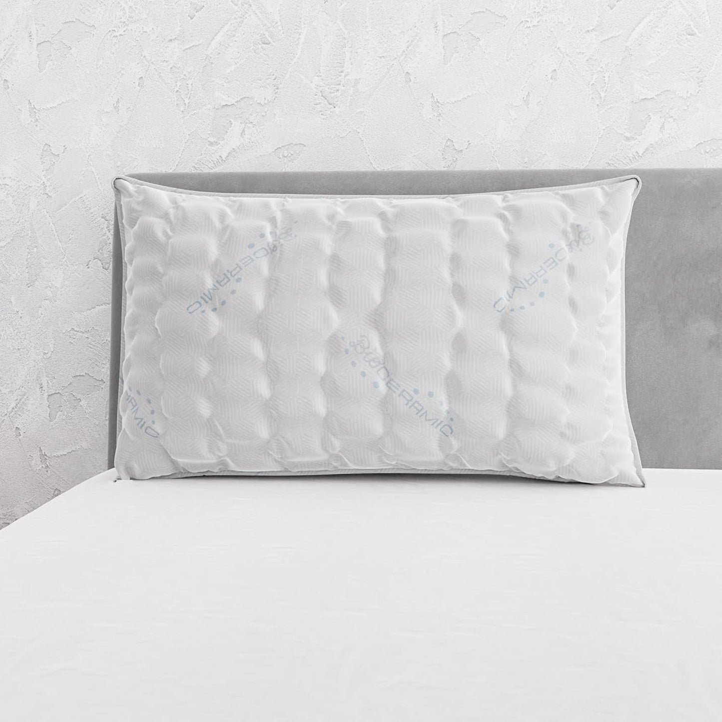 Biancheria da letto italiana MB Home Italia, cuscino, bioceramica, grigio chiaro, 45 x 75 cm Naty Shop cuscini standard