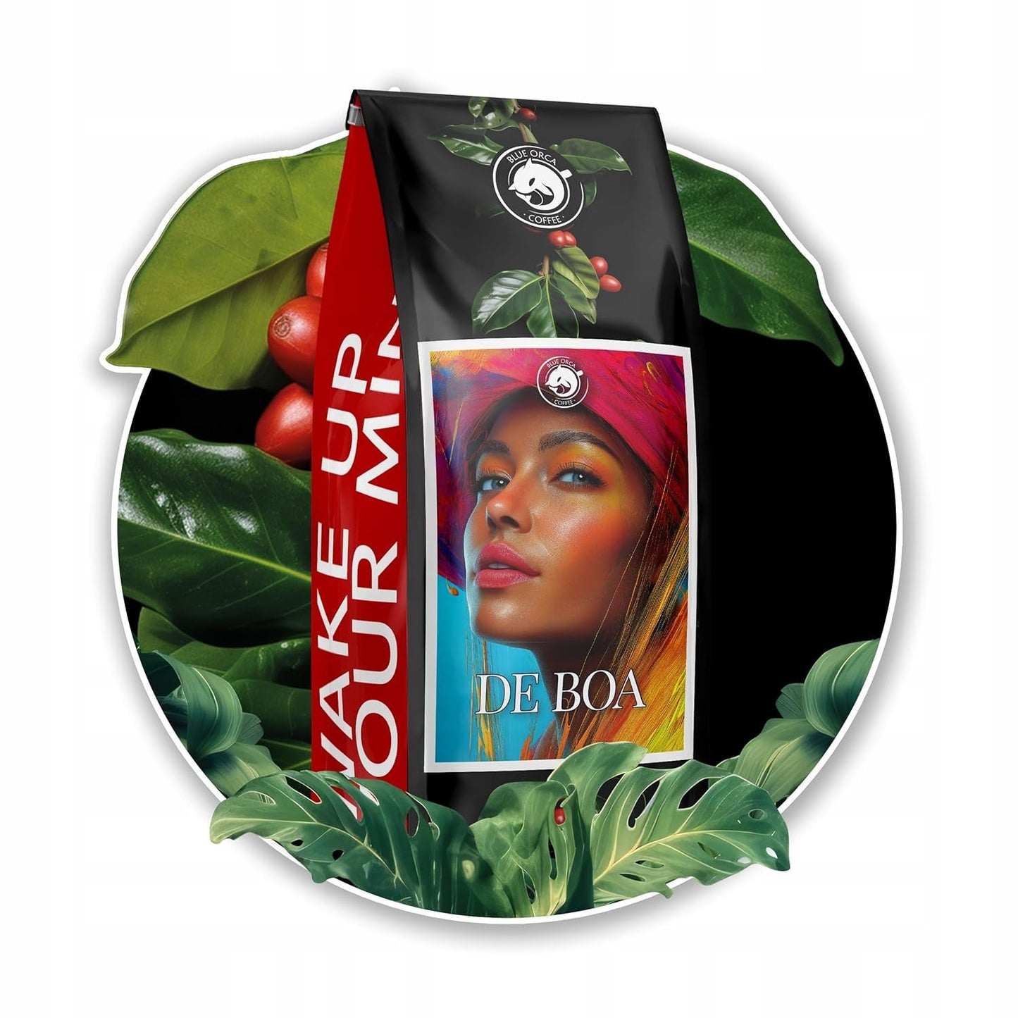 Caffè macinato DE BOA 1KG | 100% Arabica | con sentori di cioccolato e frutta secca | caffè in grani a tostatura media, bassa acidità | ideale per macchine espresso | Torrefazione del caffè Blue Orca