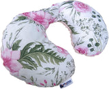 Medi Partners Cuscino per il collo del bambino Supporto per il collo 100% cotone / Minky Cuscino per il collo del bambino per auto Passeggino Viaggi Viaggio Sonno Cuscino per il collo Snooze Roll (REH con Minky grigio) Cuscini ortopedici cervicali Naty Shop Fiore con Minky rosa chiaro