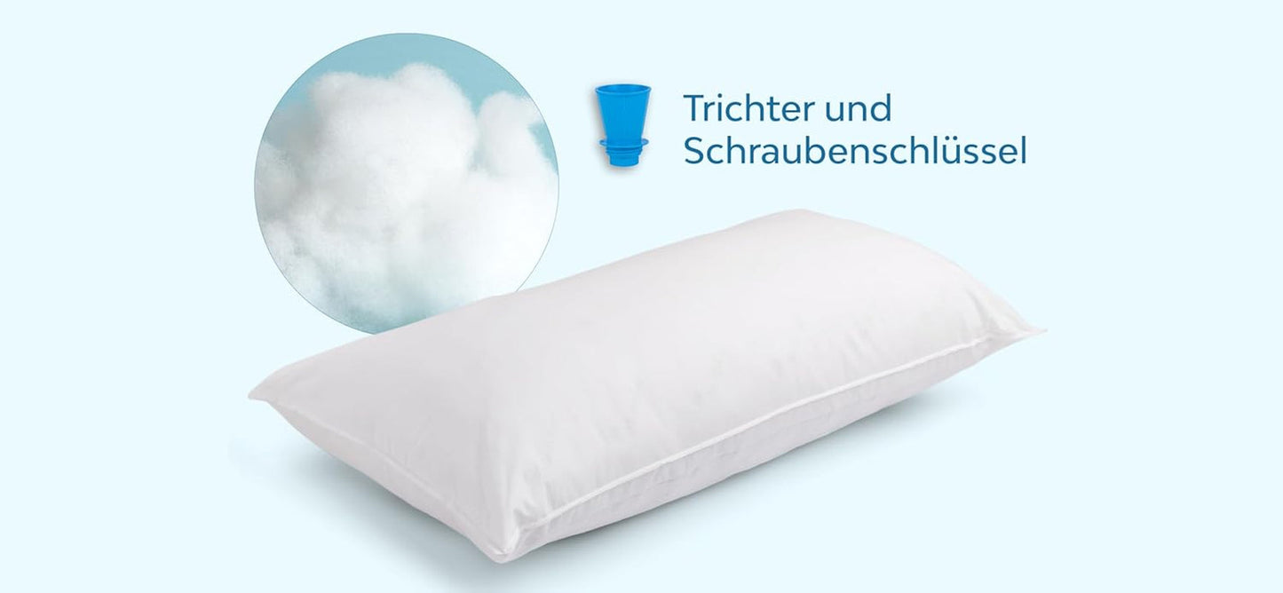 Mediflow 5201 Cuscino ad Acqua Originale in Confezione Doppia 40X80Cm, Bianco, 2 Pezzi (1 Confezione) Naty Shop Cuscini Standard