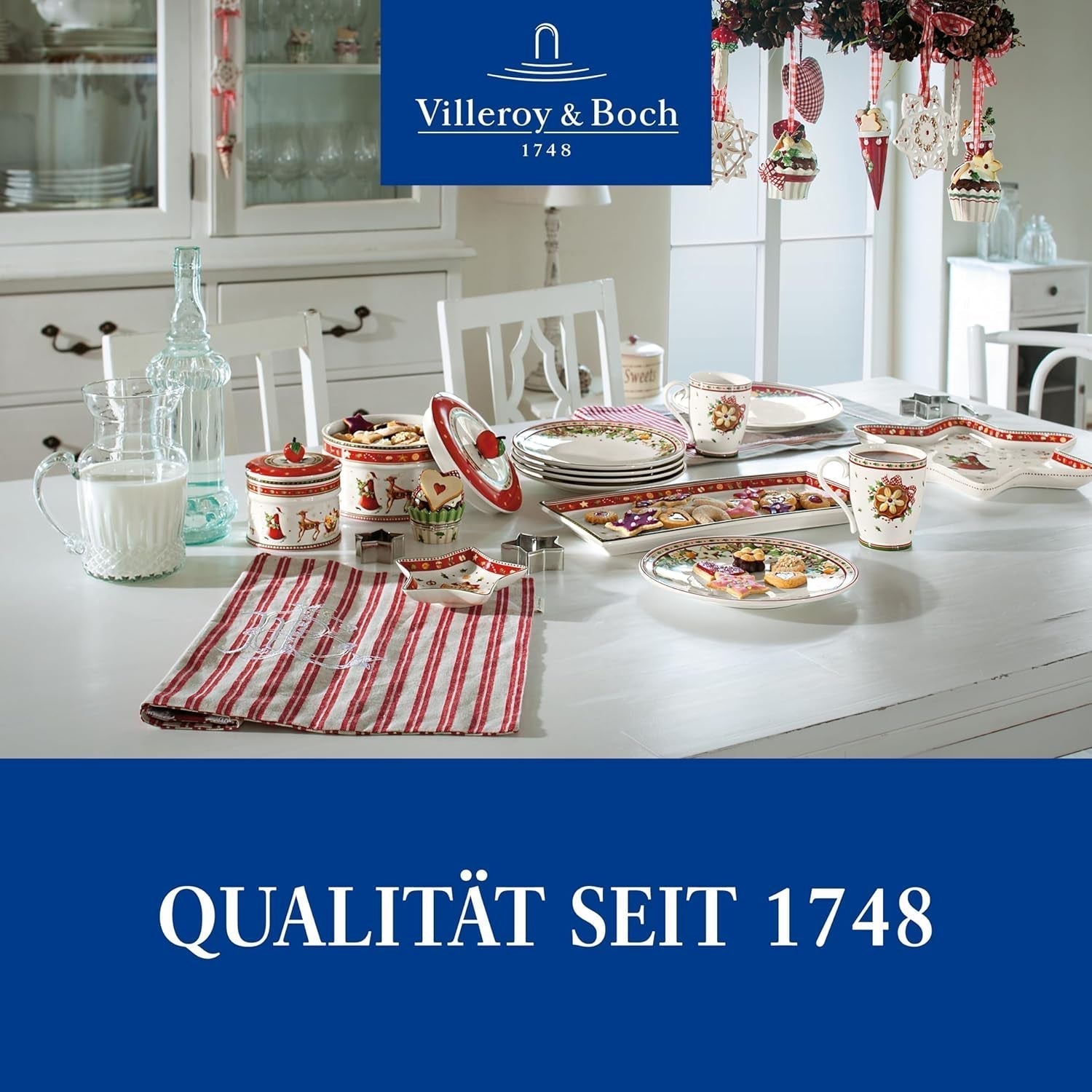 Villeroy & Boch - Winter Bakery Delight Piccola Scatola Portaoggetti, Scatola per Biscotti di Natale in Ceramica, Scatola di Natale, Scatola per Biscotti, Scatola per Biscotti, Scatola in Ceramica con Coperchio, Porta Dolci, Scatole per Alimenti in Porcellana Premium Naty Shop