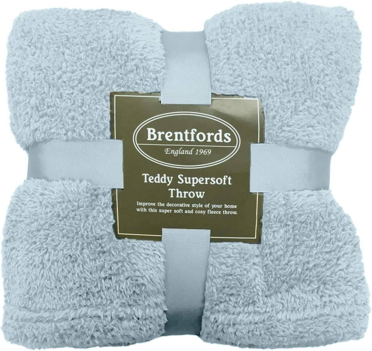 Brentford's Teddy Coperta in Pile Coperta da Letto Grande Peluche Super Morbida e Calda Copriletto per Divano Letto Nero - 150 X 200 Cm Letti e Coperte Besuche den Brentfords-Store Duck Egg 200 X 240 Cm
