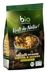 Biozentrale Bulgur in vaschetta con verdure e zenzero | 200 g perfetti per un pasto veloce da asporto | fonte di proteine ​​vegane | facile da preparare