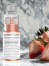 Sugarflair Pump Powder Spray, Glitter, Blush, Glitter - colorante alimentare per torte, spray non aerosol per torte, muffin e altro - 10 g