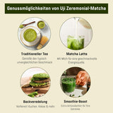 Grado cerimoniale UJI - Scatola da 30 g - Bio - 100% Matcha giapponese - Primo raccolto - Matcha puro - Macinato