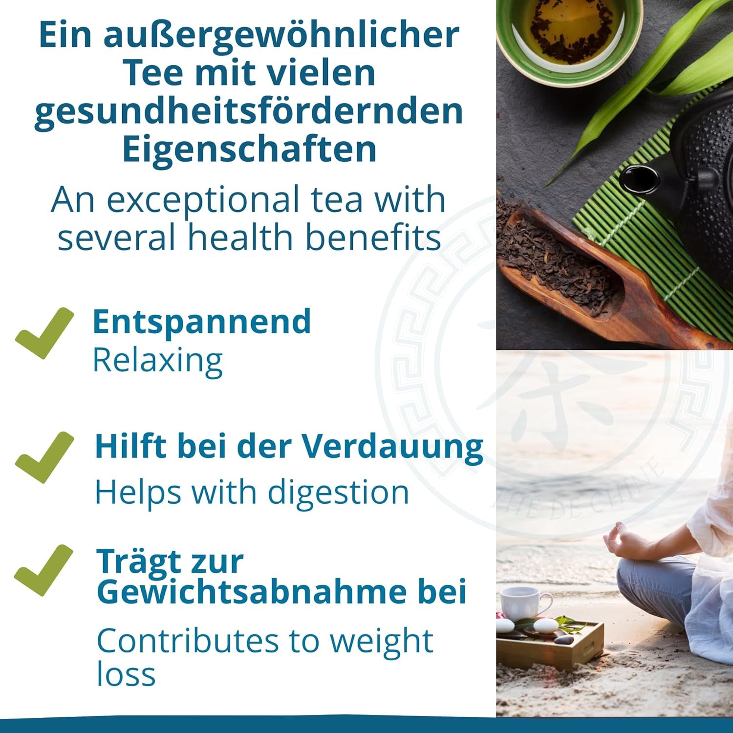 Khla - Tè Oolong Bio 100 G - Tè Blu - Tè Sfuso Naturale - Tè Asiatico Biologico - Sfuso e Tagliato - Tè alle Erbe e Infuso - Dalla Cina