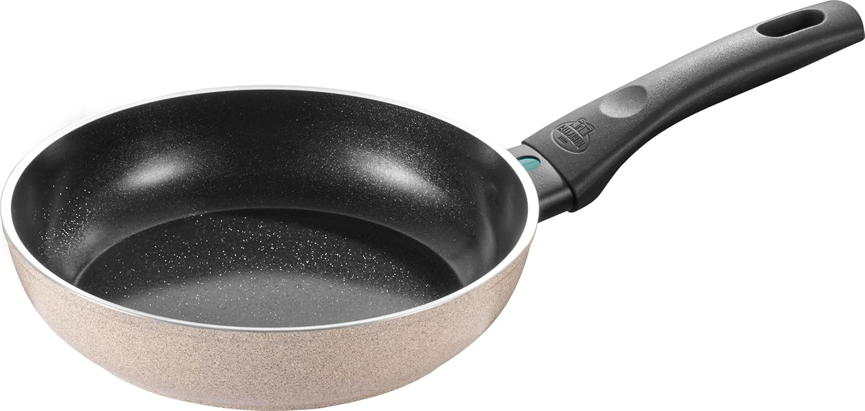 Padella Ledro, 24 cm, alluminio, adatta per induzione, rivestimento ceramico antiaderente, Thermopoint, Made in Italy, beige Pentole e Padelle Naty Shop 20 Cm