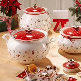 Villeroy & Boch Toy's Delight Terrina, 3 litri, porcellana Premium, bianco/rosso