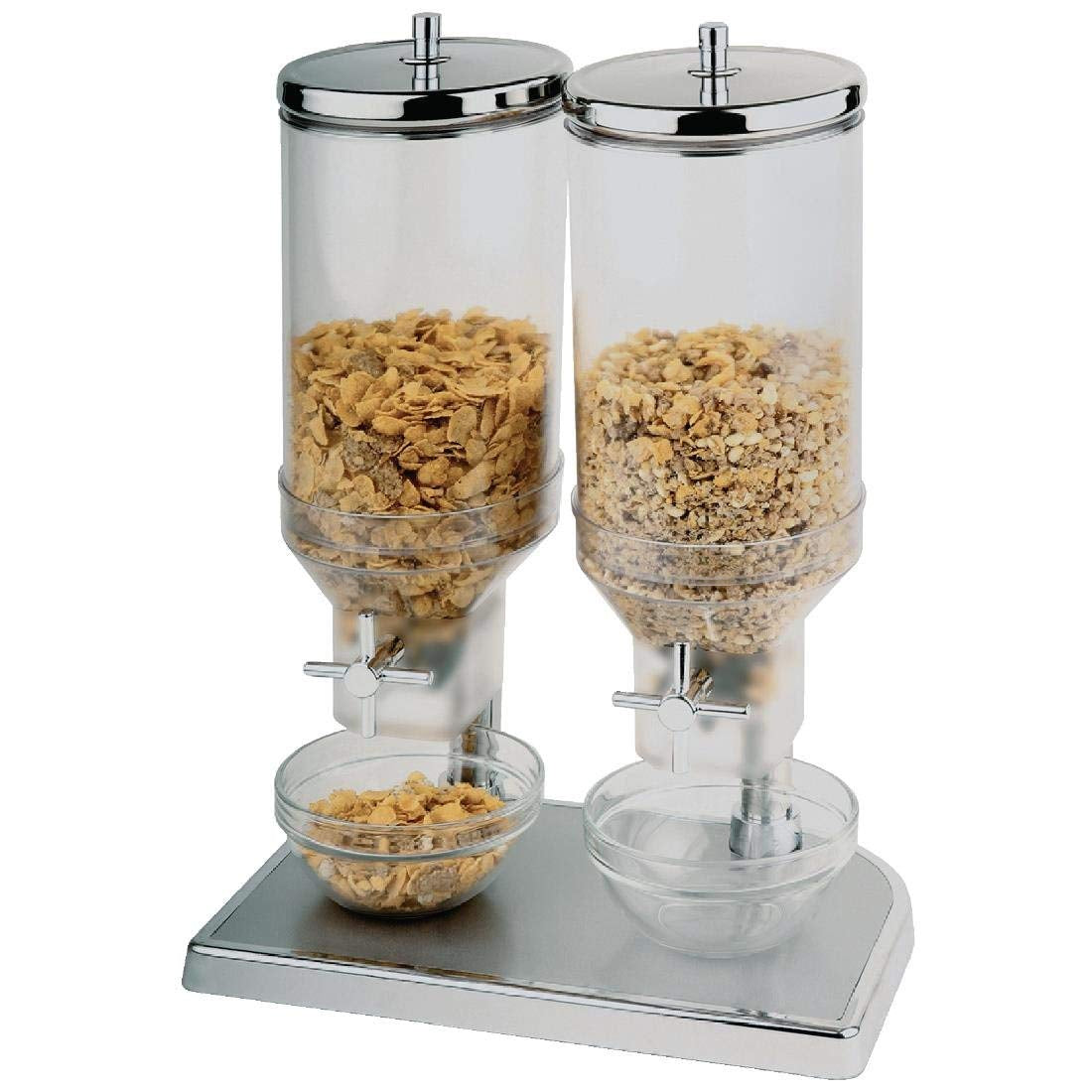 APS 11807 Distributore di cereali Duo FRESH+EASY, 22 x 35 cm, H: 52 cm, contenitore SA, coperchio in acciaio inossidabile 18/8 Contenitori per alimenti Naty Shop Titolo predefinito