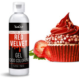 Colorante alimentare in gel - Colorante alimentare in gel altamente concentrato per torte, dolci, uova di Pasqua, bevande - Colorante alimentare senza zucchero per fondente, glassa, slime, decorazione di torte (Red Velvet, 150G)